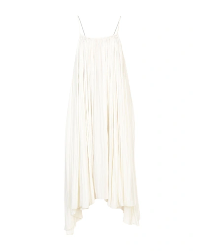Shop Lanvin Midi Dress In Ivory