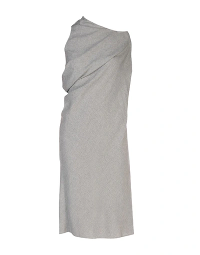 Shop Mm6 Maison Margiela 3/4 Length Dresses In Grey