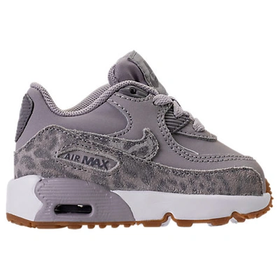 Shop Nike Girls' Toddler Air Max 90 Se Leather Running Shoes, Grey