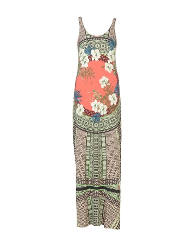 Shop Etro Long Dresses In Coral