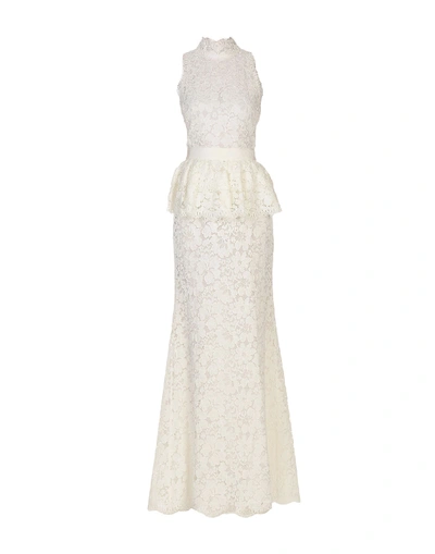 Shop Alexander Mcqueen Long Dresses In White