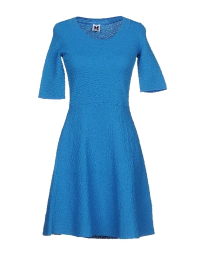Shop M Missoni Short Dress In Azure