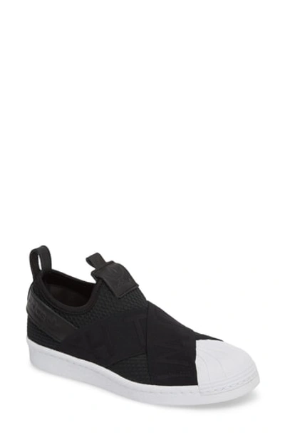 Shop Adidas Originals Superstar Slip-on Sneaker In Core Black/ Core Black/ White