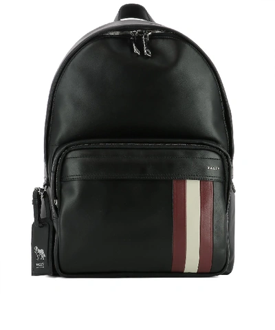 Shop Bally Black Leather Backpack