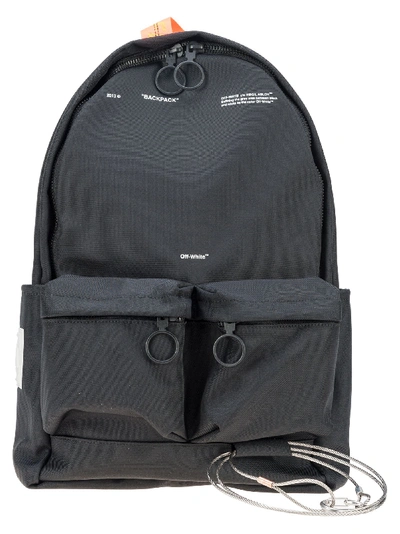 Shop Off-white Canvas Backpack In Black