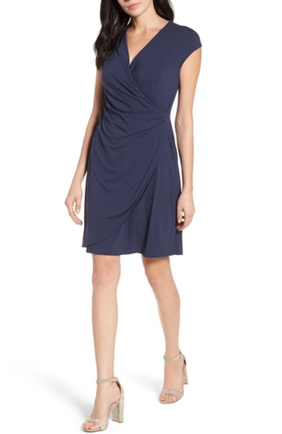 Shop Tommy Bahama 'tambour' Side Gathered Dress In Ocean Deep