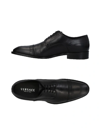 Shop Versace Lace-up Shoes In Black