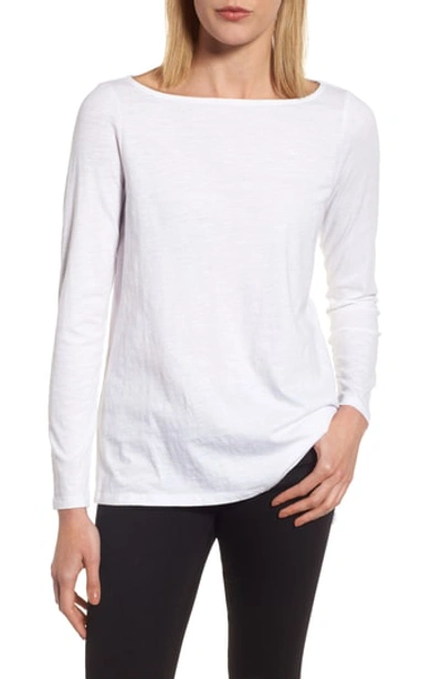 Shop Eileen Fisher Bateau Neck Top In White