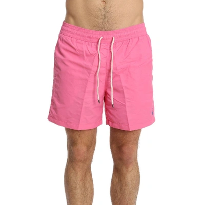 Shop Polo Ralph Lauren Swimsuit Swimsuit Men  In Pink