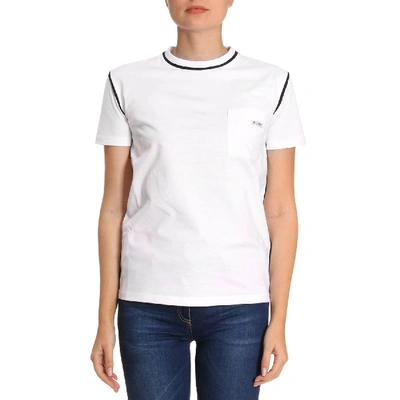 Shop Miu Miu T-shirt T-shirt Women  In White