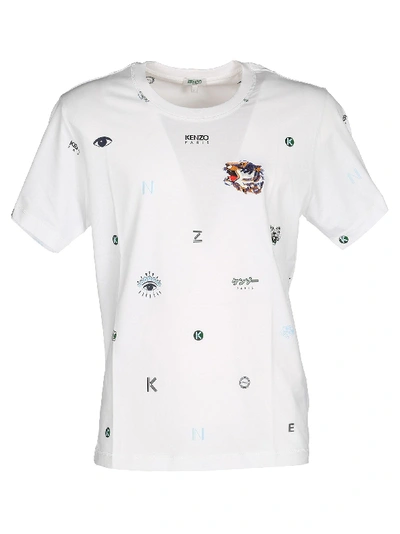 Kenzo Multi Icons T-shirt In White | ModeSens