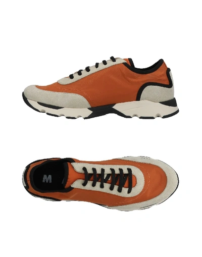 Shop Marni Sneakers In Rust
