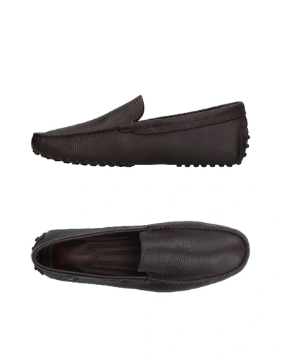 Shop Tod's Loafers In Dark Brown