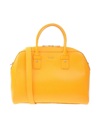 Shop Furla Handbags In Apricot