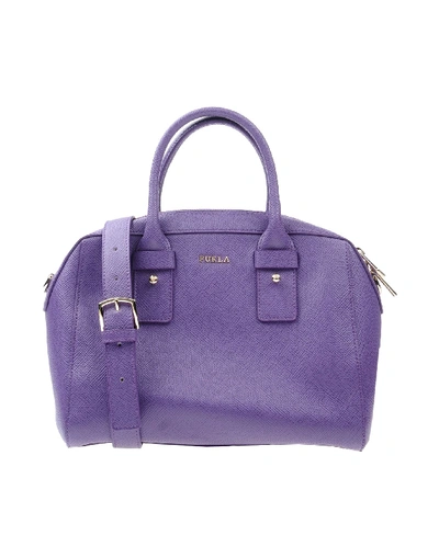 Shop Furla Handbags In Purple