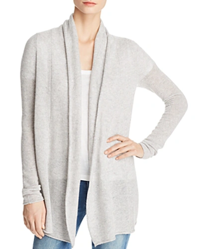 Shop C By Bloomingdale's Open-front Lightweight Cashmere Cardigan - 100% Exclusive In Cement