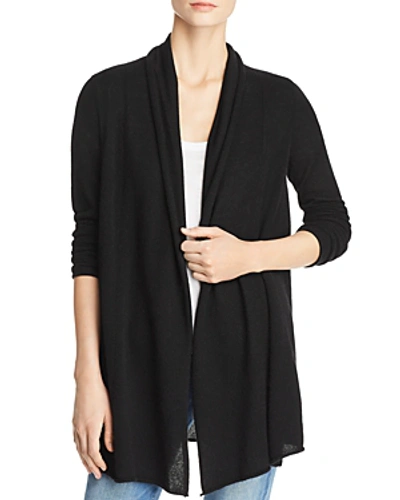 Shop C By Bloomingdale's Cashmere Open-front Cardigan - 100% Exclusive In Black