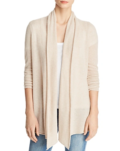 Shop C By Bloomingdale's Open-front Lightweight Cashmere Cardigan - 100% Exclusive In Light Oatmeal