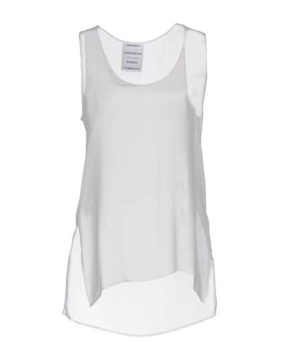 Shop Anthony Vaccarello Silk Top In White