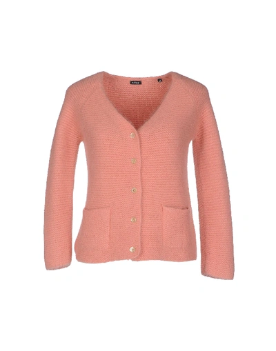 Shop Aspesi Cardigan In Salmon Pink