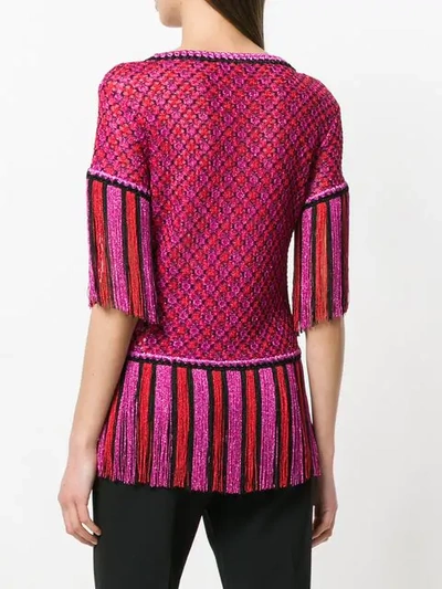 Shop Missoni Fringed Short Sleeve Sweater
