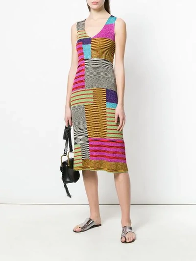 Shop Missoni Striped Tank Dress - Multicolour