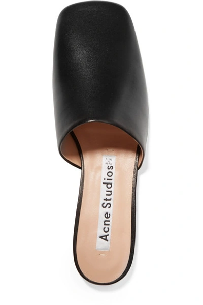 Shop Acne Studios Tessy Leather Slippers In Black