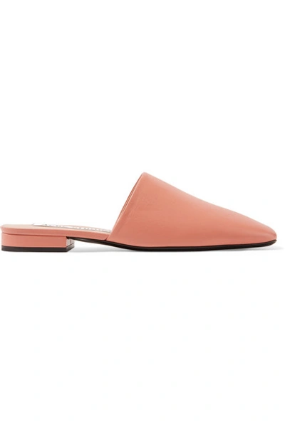 Shop Acne Studios Tessy Leather Slippers In Pink