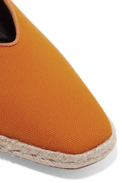 Shop Jw Anderson Suede-trimmed Canvas Espadrilles In Orange