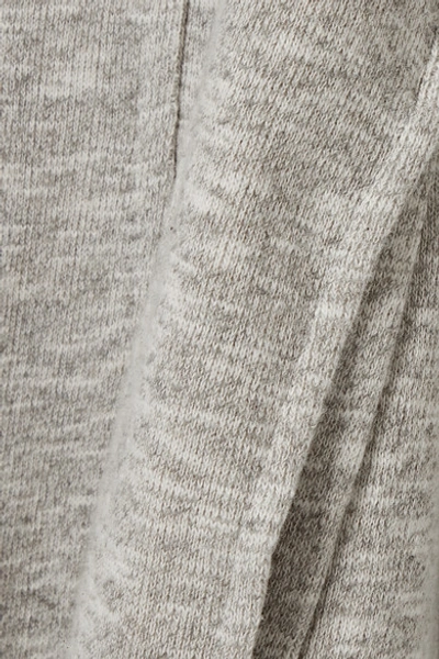 Shop Ulla Johnson Elora Cotton-terry Midi Dress In Light Gray