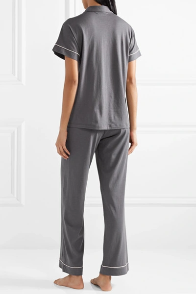 Shop Skin Harlow And Halle Pima Cotton And Modal-blend Jersey Pajama Set