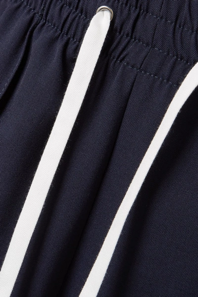 Miu Miu Drawstring-waist Tailored Trousers In Midnight Blue