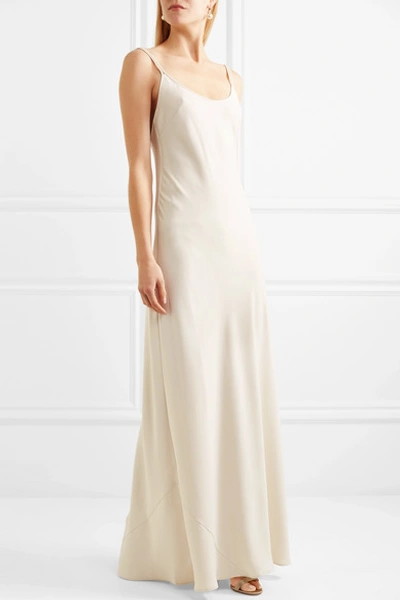 Shop Jenny Packham Crepe Gown In Cream