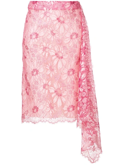 Shop Calvin Klein 205w39nyc Lace Asymmetric Skirt