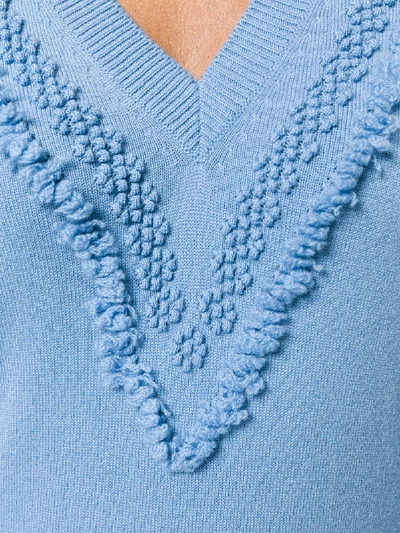 Shop Barrie Powder Blue V-neck Sweater