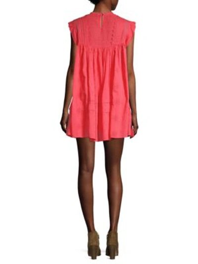 Shop Free People Nobody Like You Embroidery Mini Dress In Coral
