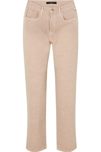 Shop J Brand Wynne High-rise Straight-leg Jeans In Pink