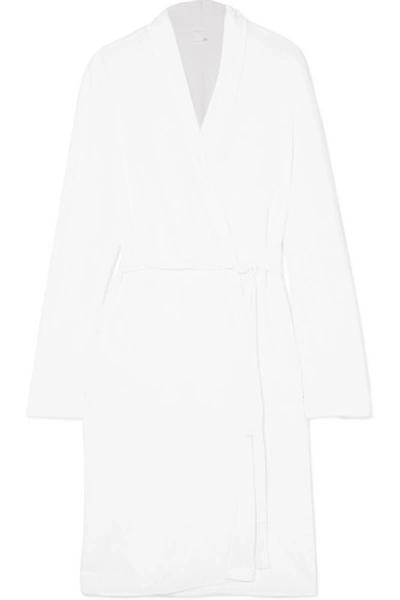 Shop Skin + Net Sustain Organic Cotton-terry Robe In White