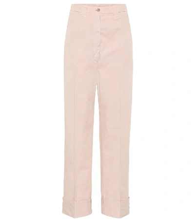 Shop Acne Studios Madya Cotton Chino Pants In Pink