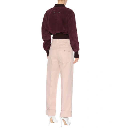 Shop Acne Studios Madya Cotton Chino Pants In Pink
