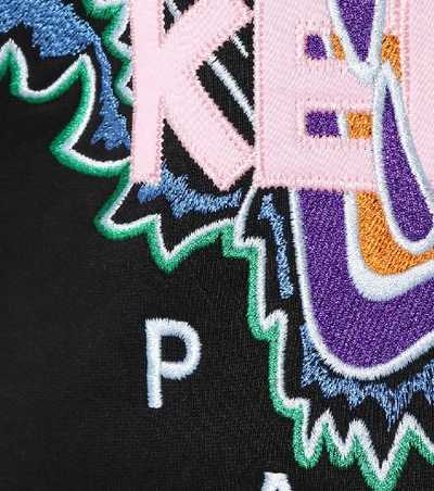Shop Kenzo Embroidered Cotton Sweatshirt In Black