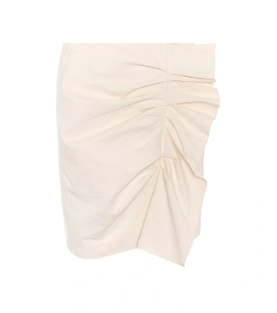 Shop Isabel Marant Lefly Cotton-blend Skirt In White