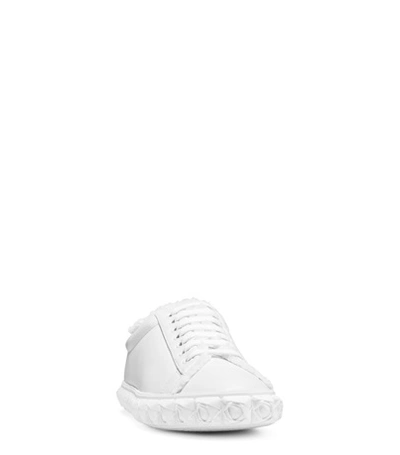Shop Stuart Weitzman The Fringiecoverstory Sneaker In Off White Medium-shine Leather