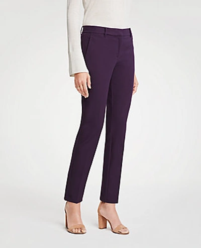 Shop Ann Taylor The Ankle Pant In Dense Twill In Deep Concord