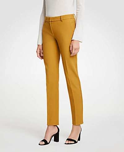 Shop Ann Taylor The Ankle Pant In Dense Twill - Curvy Fit In Olive Mist