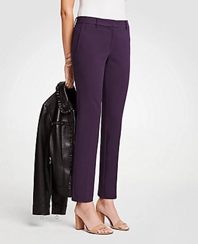 Shop Ann Taylor The Ankle Pant In Dense Twill - Curvy Fit In Deep Concord