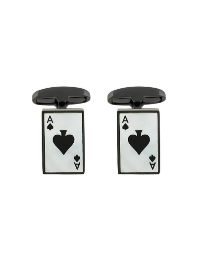 Shop Paul Smith Ace Of Spades Card Cufflinks In Black