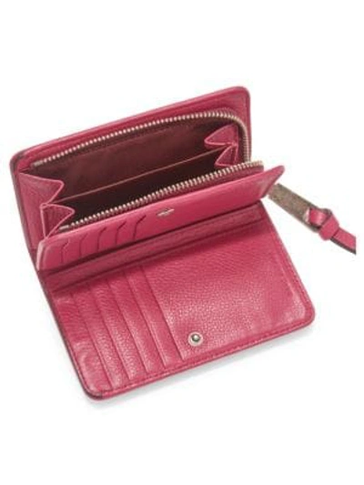 Shop Marc Jacobs Recruit Leather Wallet In Wild Berry