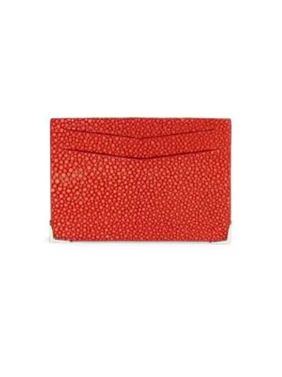 Shop Stinghd Men's Stingray Leather Cardholder In Red