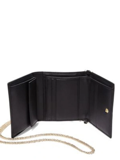 Shop M2malletier Cabiria Leather Chain Wallet In Black
